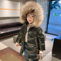 Children's Down Jacket With Big Fur Collar